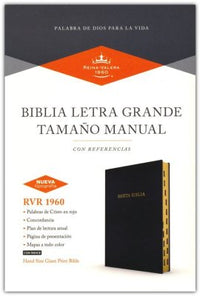 Biblia RVR 1960 Letra Grande Tamano Manual, Negro con Índice