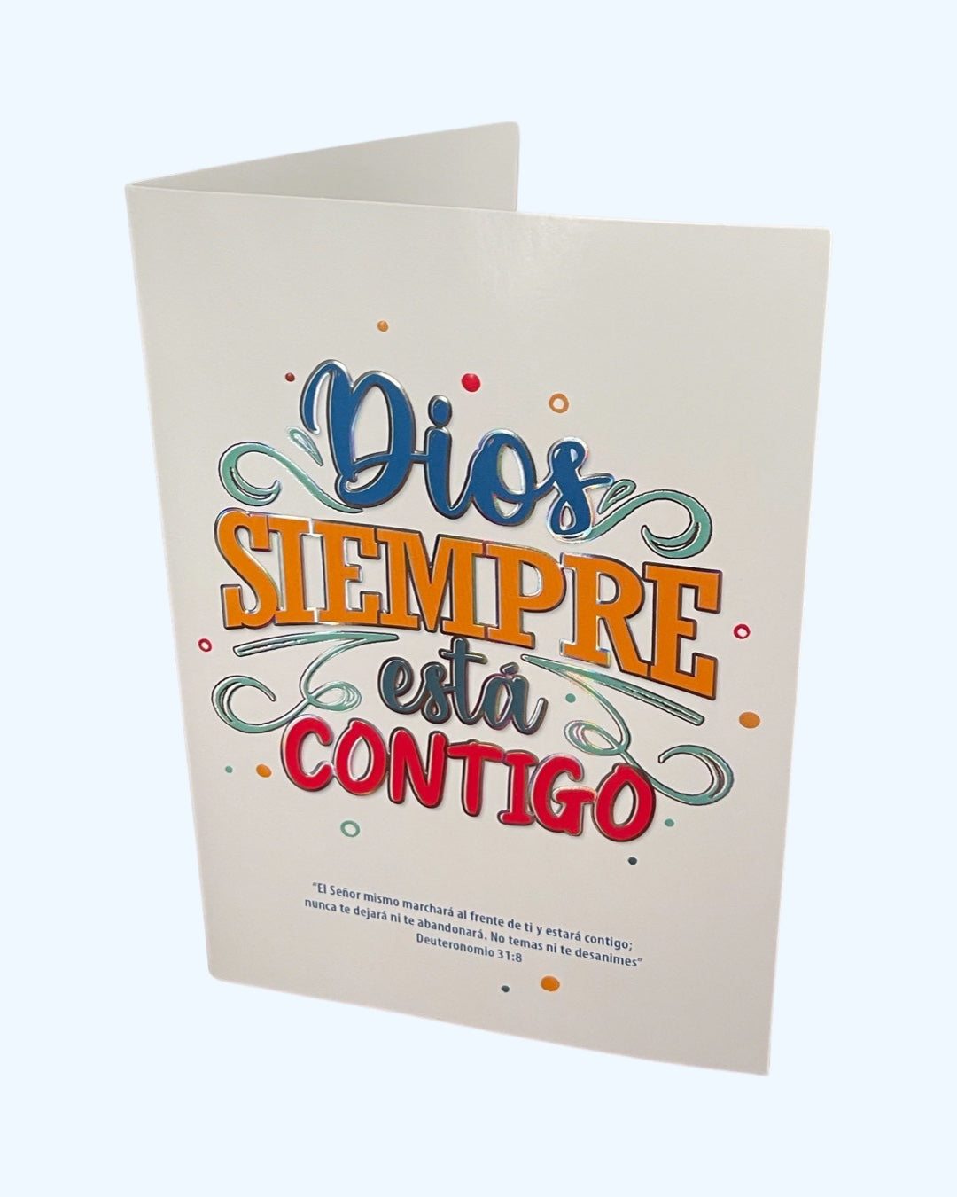 Tarjeta-Dios siempre está contigo-Deuteronomio 31: 8 ( BA-M 1549)