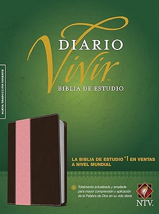 Biblia de Estudio del Diario Vivir NTV con Índice SentiPiel Café/Rosa