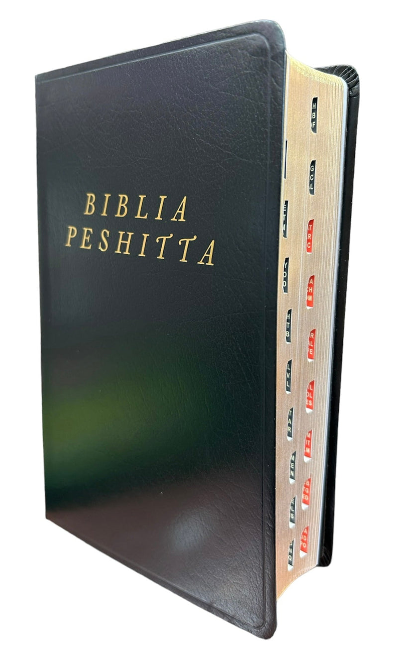 Biblia Peshitta, Negro Imitación Piel Con índice: Revisada y Aumentada