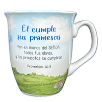 Taza Precious Moments: "El Cumple Sus Promesas"