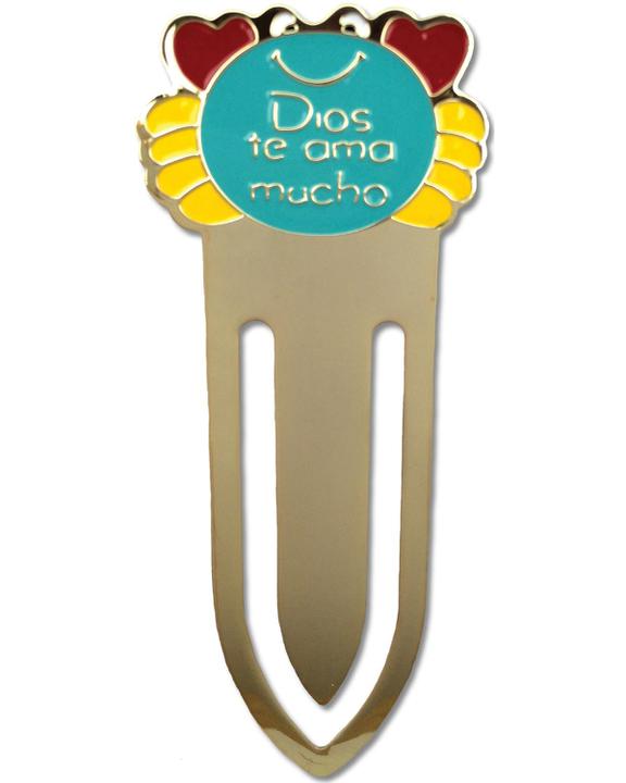 Separador Metalico Animalito "Dios te ama mucho"